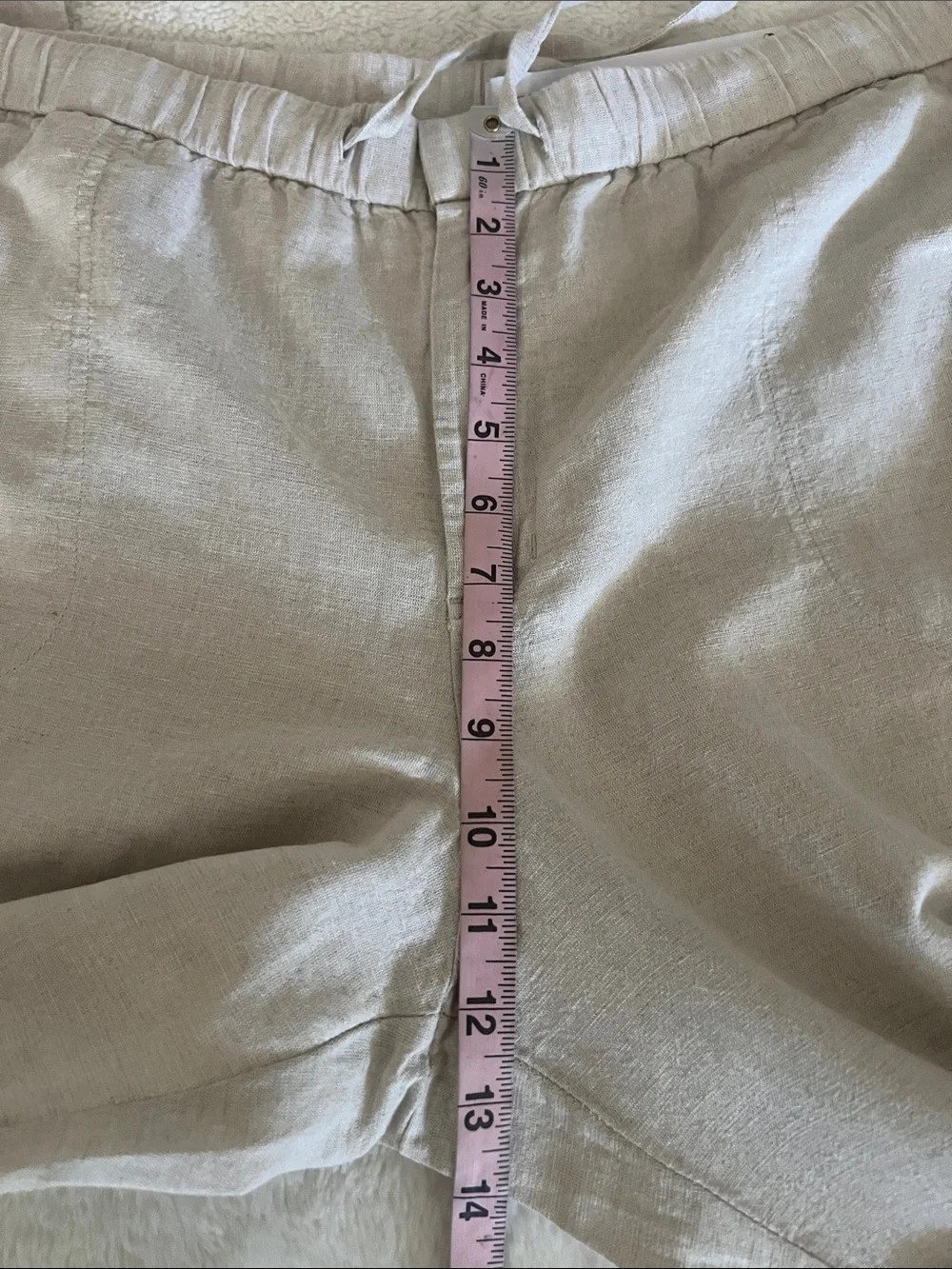 NWT (Liz Claiborne)Cream Linen Blend Drawstring Waist
Wide Leg Pants Size XL - Picture 13 of 17